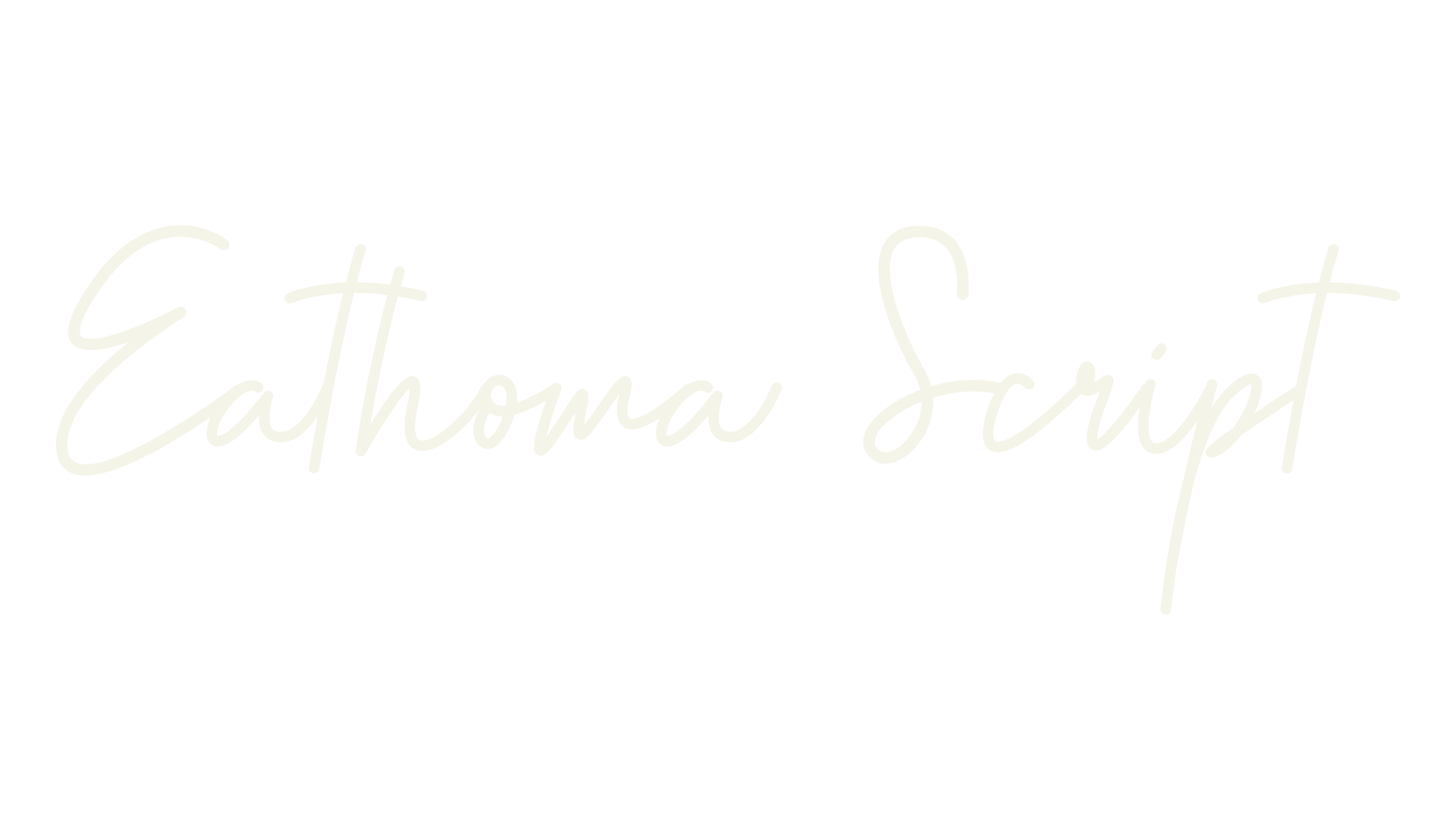 Eathoma Script, cursive font preview