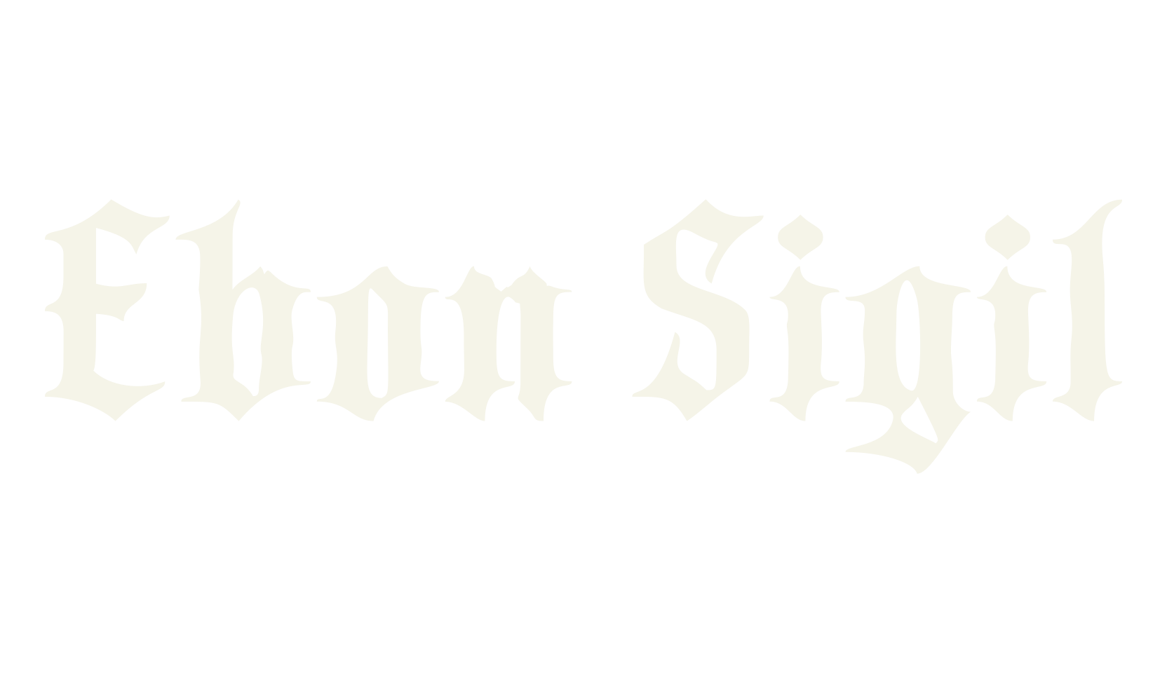 Ebon Sigil, tattoo font preview