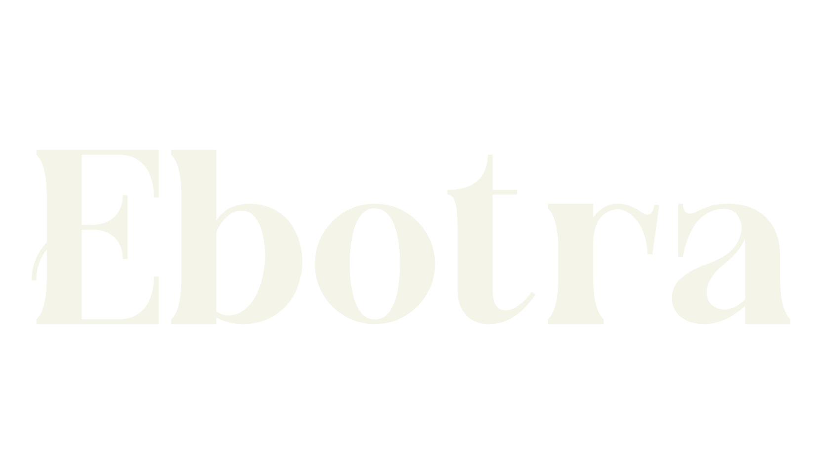 Ebotra, serif font preview