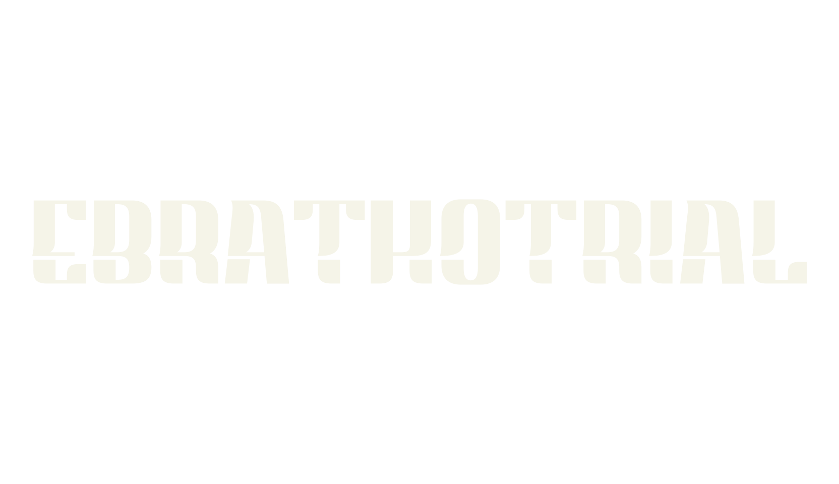 EBRATHOTRIAL, funky font preview