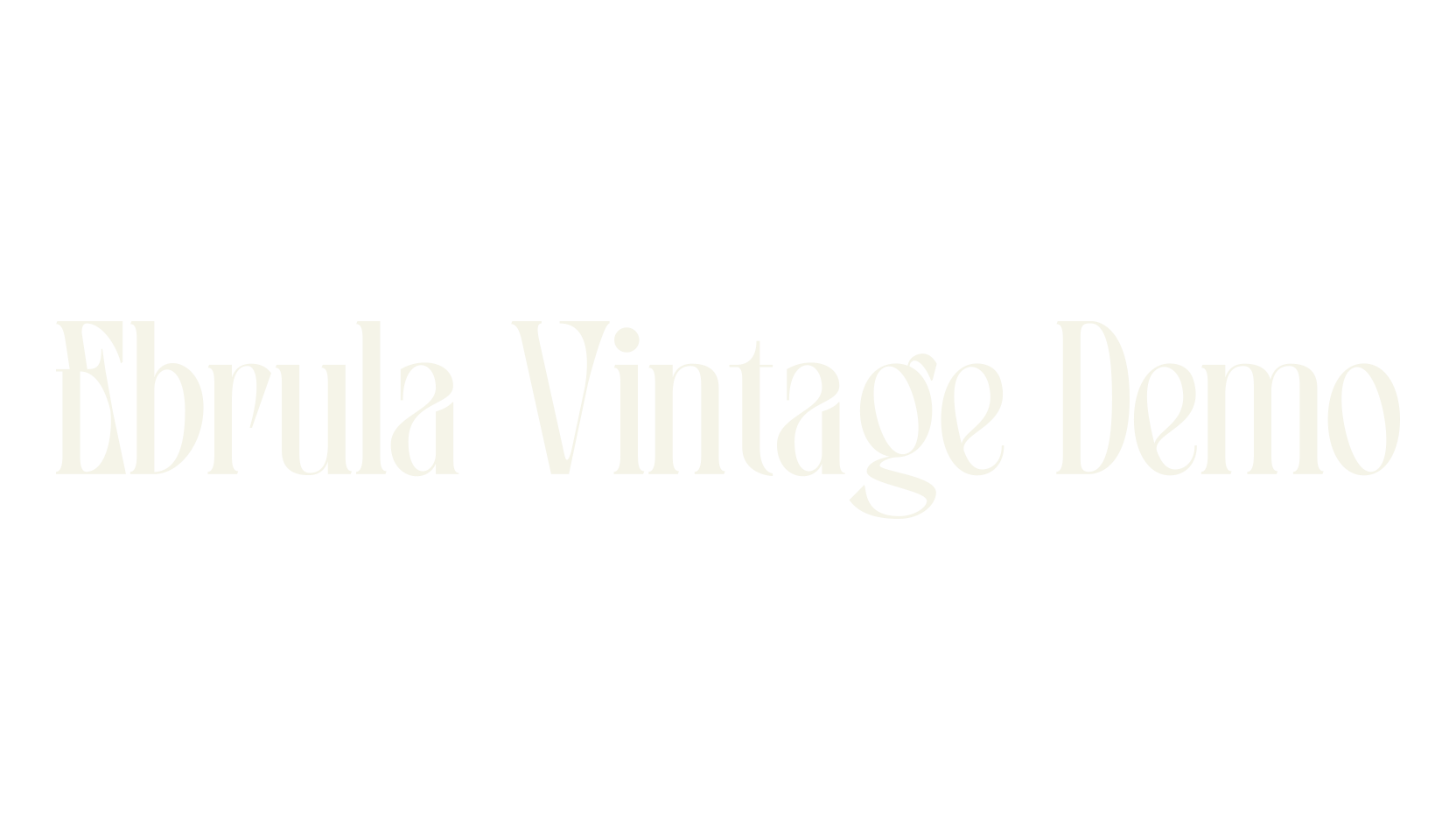 Ebrula Vintage Demo, display market font preview