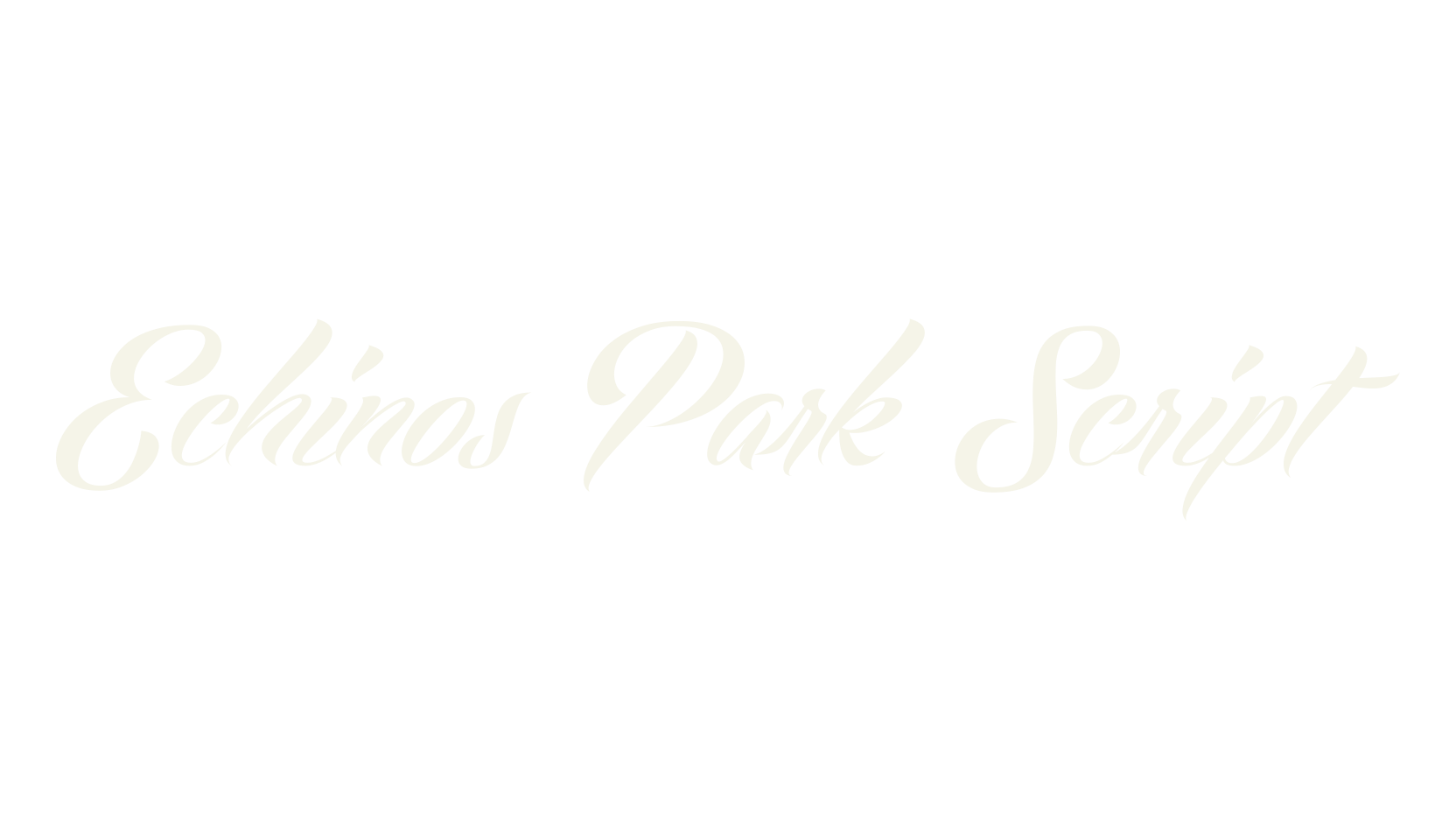Echinos Park Script, fashion script font preview