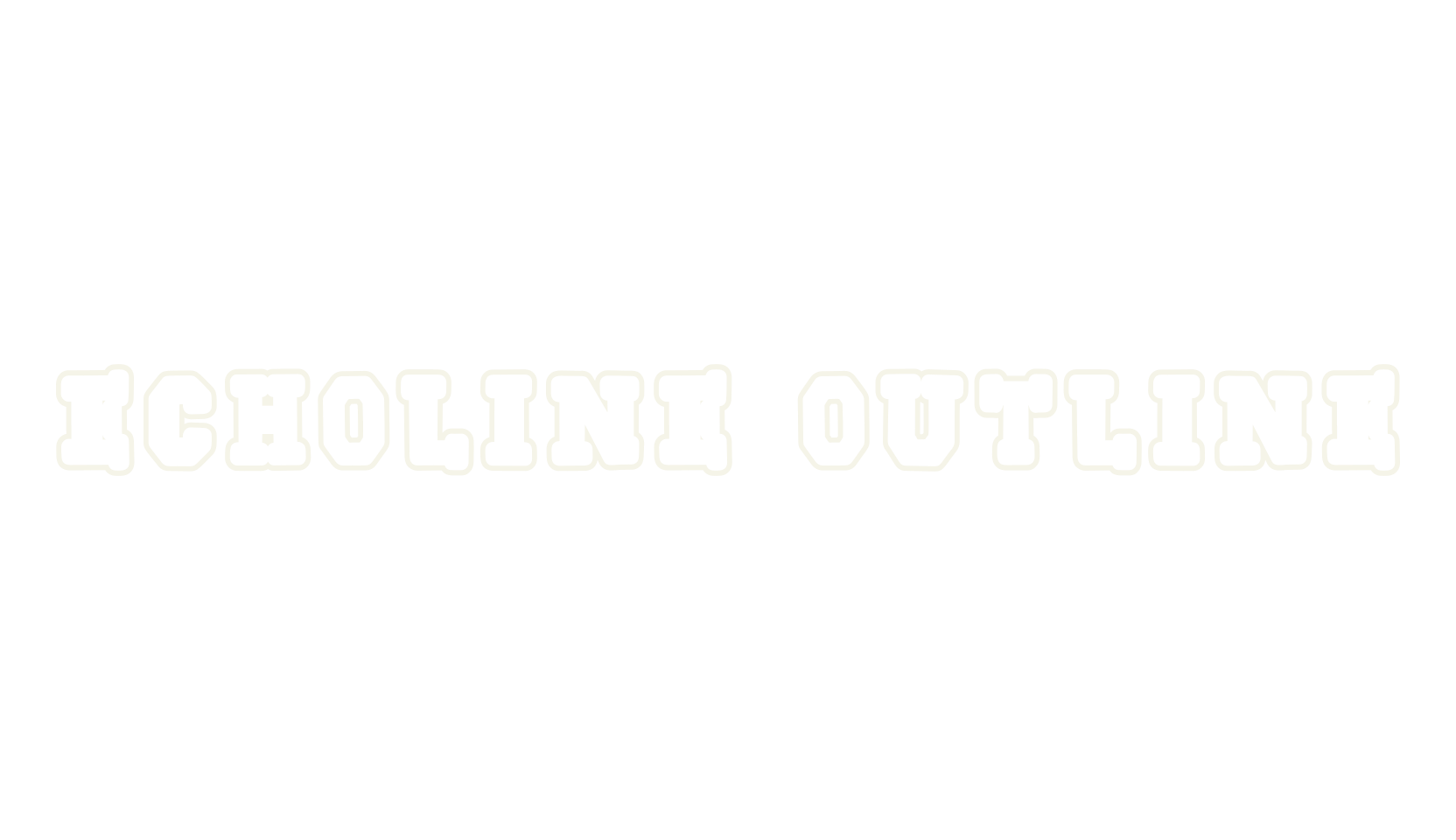 Echoline Outline, outline font preview