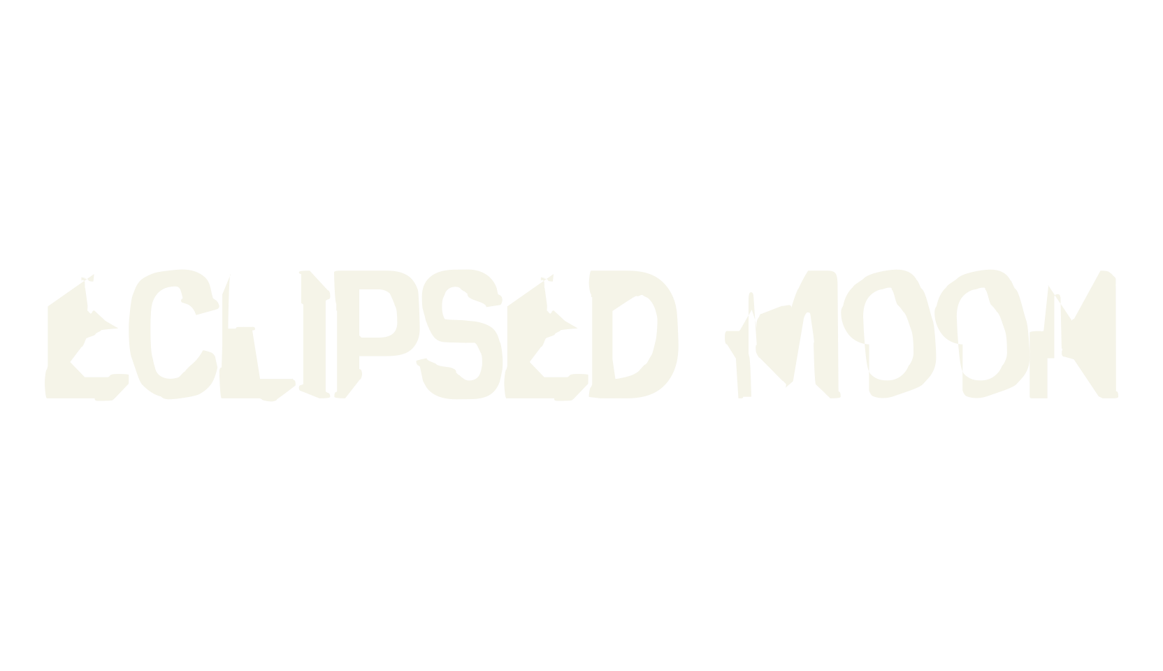 Eclipsed Moon, outline font preview