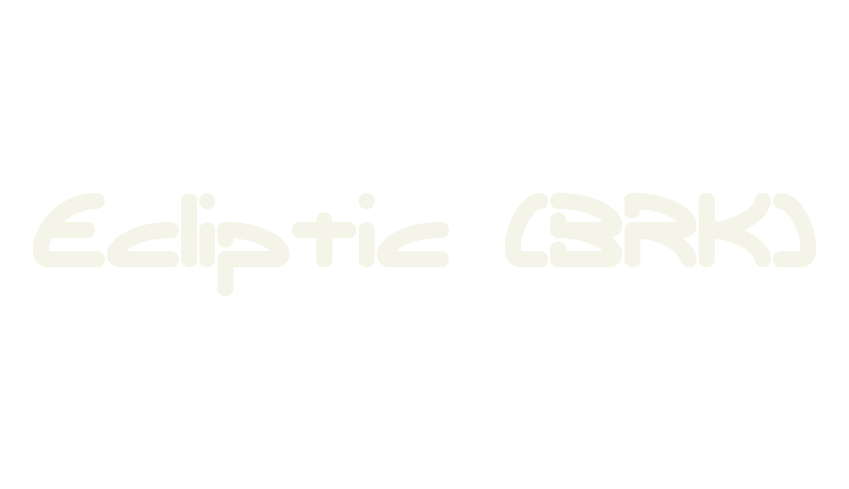 Ecliptic (BRK), sci-fi font preview