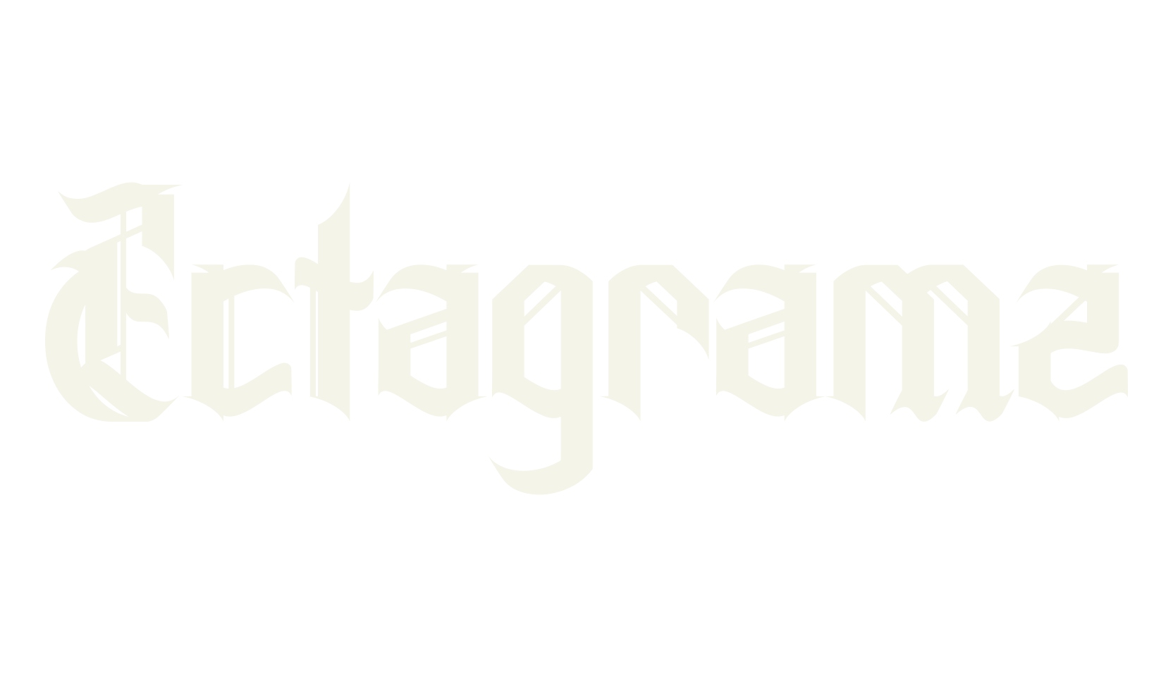 Ectagramz, old english font preview
