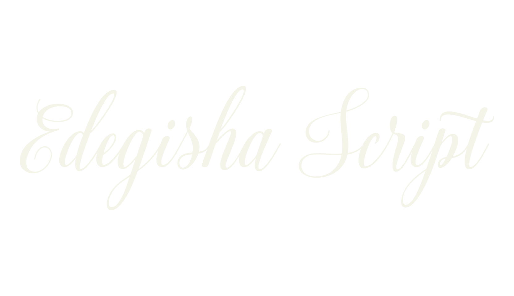 Edegisha Script, cursive font preview