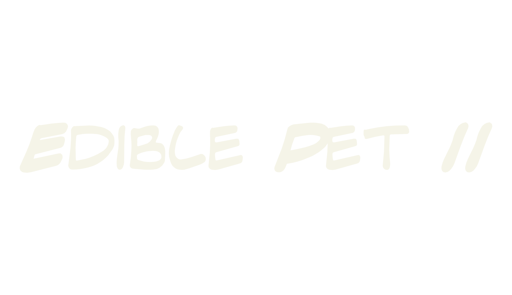 Edible Pet II, display market font preview