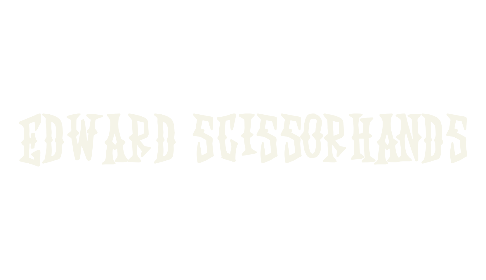 Edward Scissorhands, cursive font preview