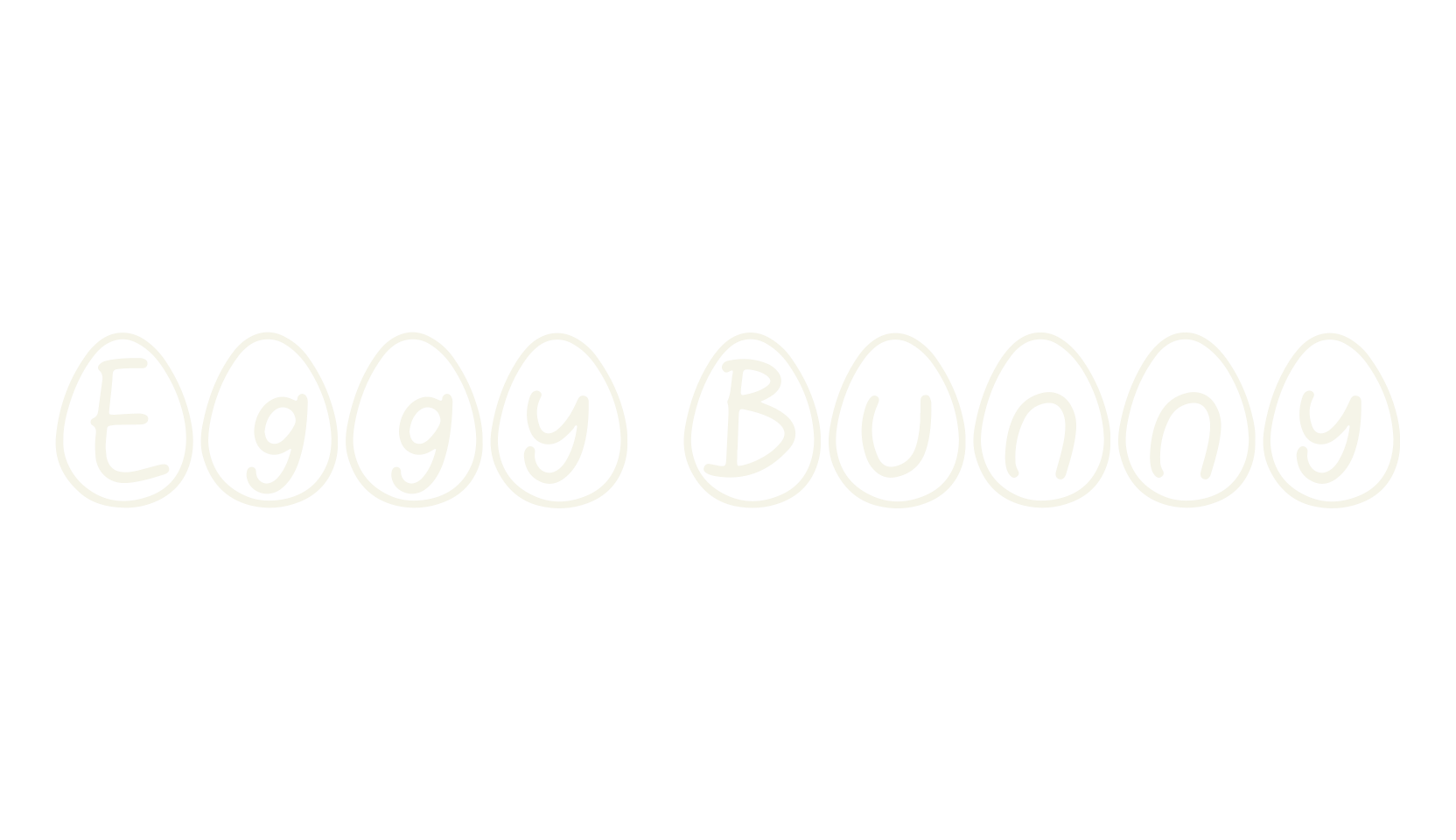 Eggy Bunny, easter font preview