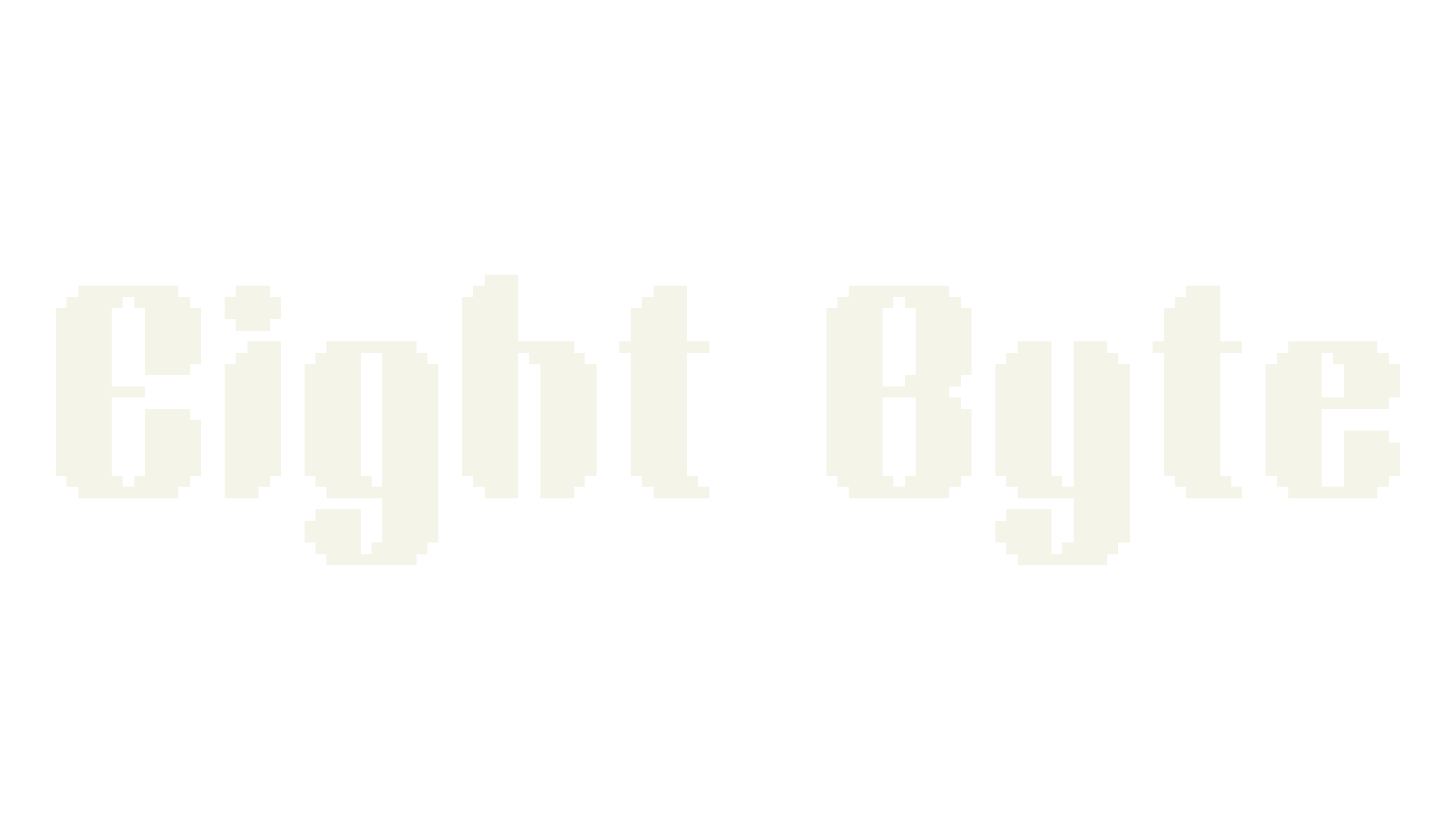 Eight Byte, pixel font preview
