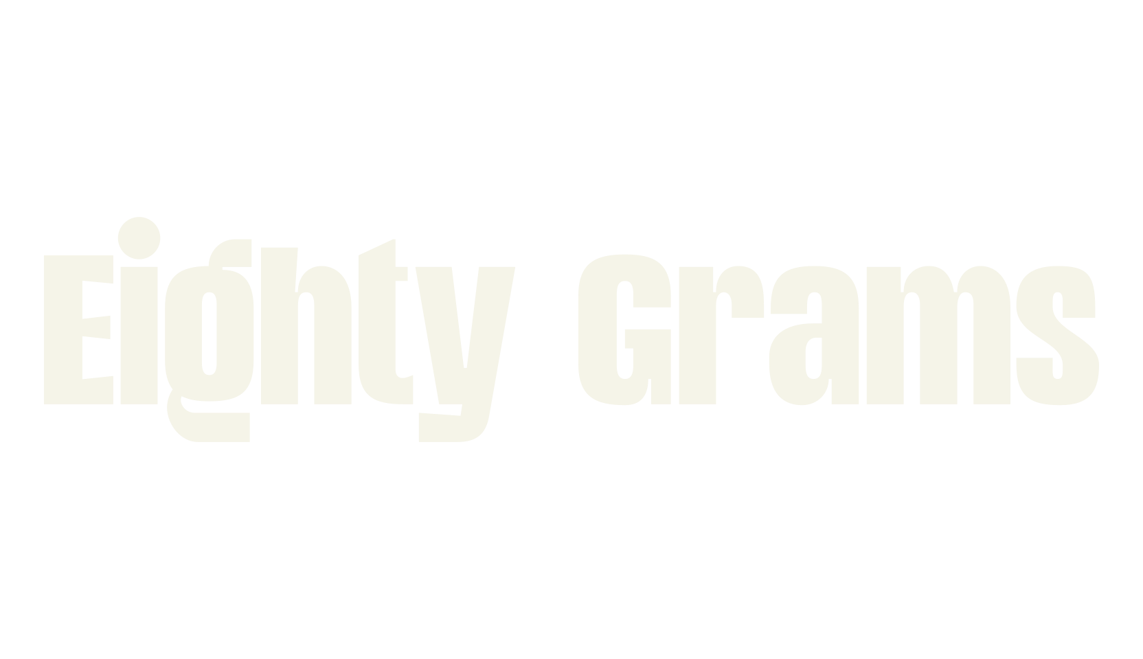 Eighty Grams, condensed font preview