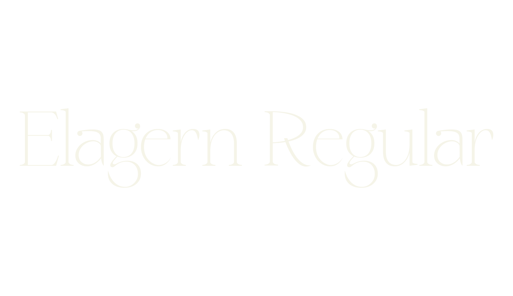 Elagern Regular, elegant font preview