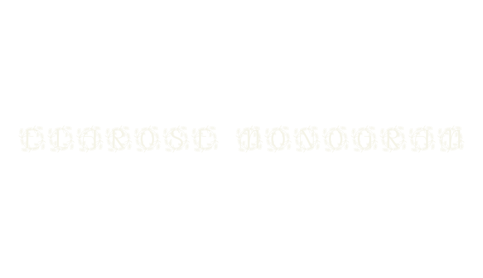 Elarose Monogram, monogram font preview