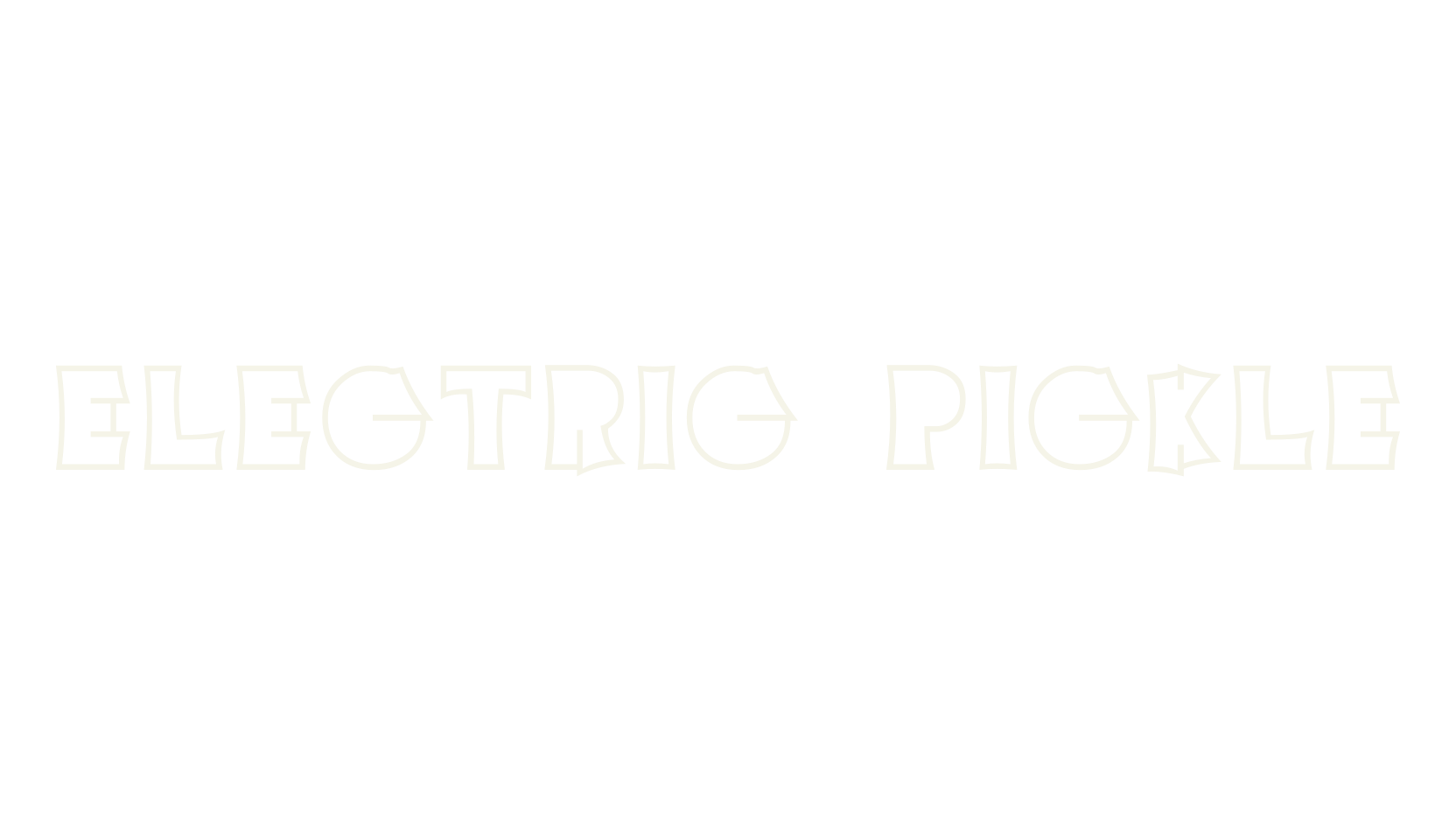 Electric Pickle, outline font preview