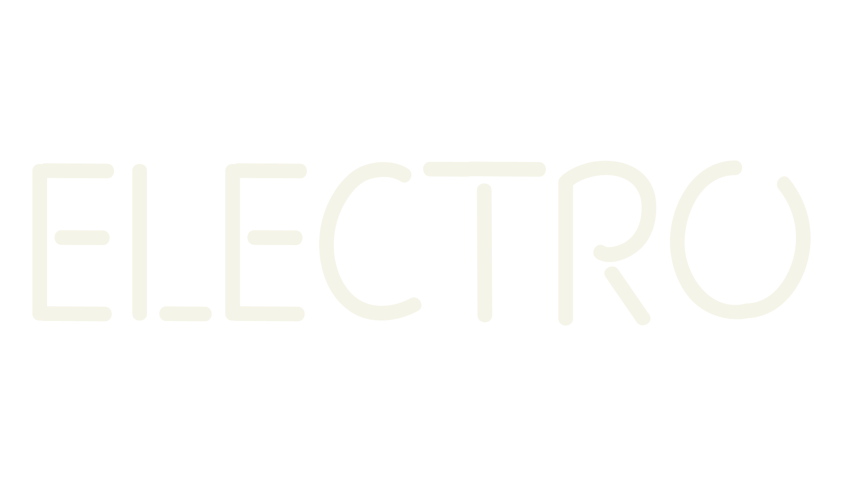Electro, stencil font preview