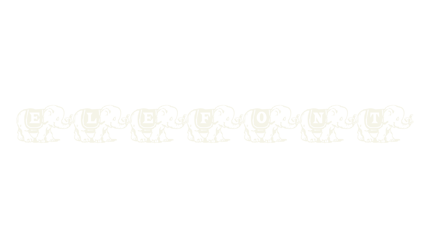 Elefont, dumbo font preview