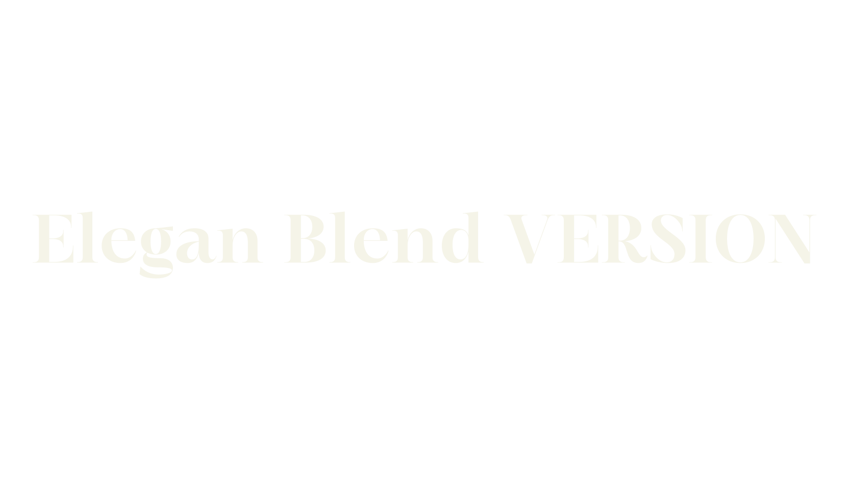 Elegan Blend VERSION, serif font preview