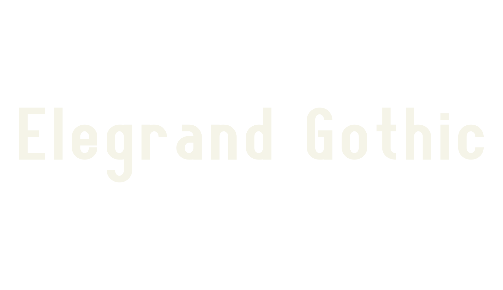 Elegrand Gothic, gothic font preview