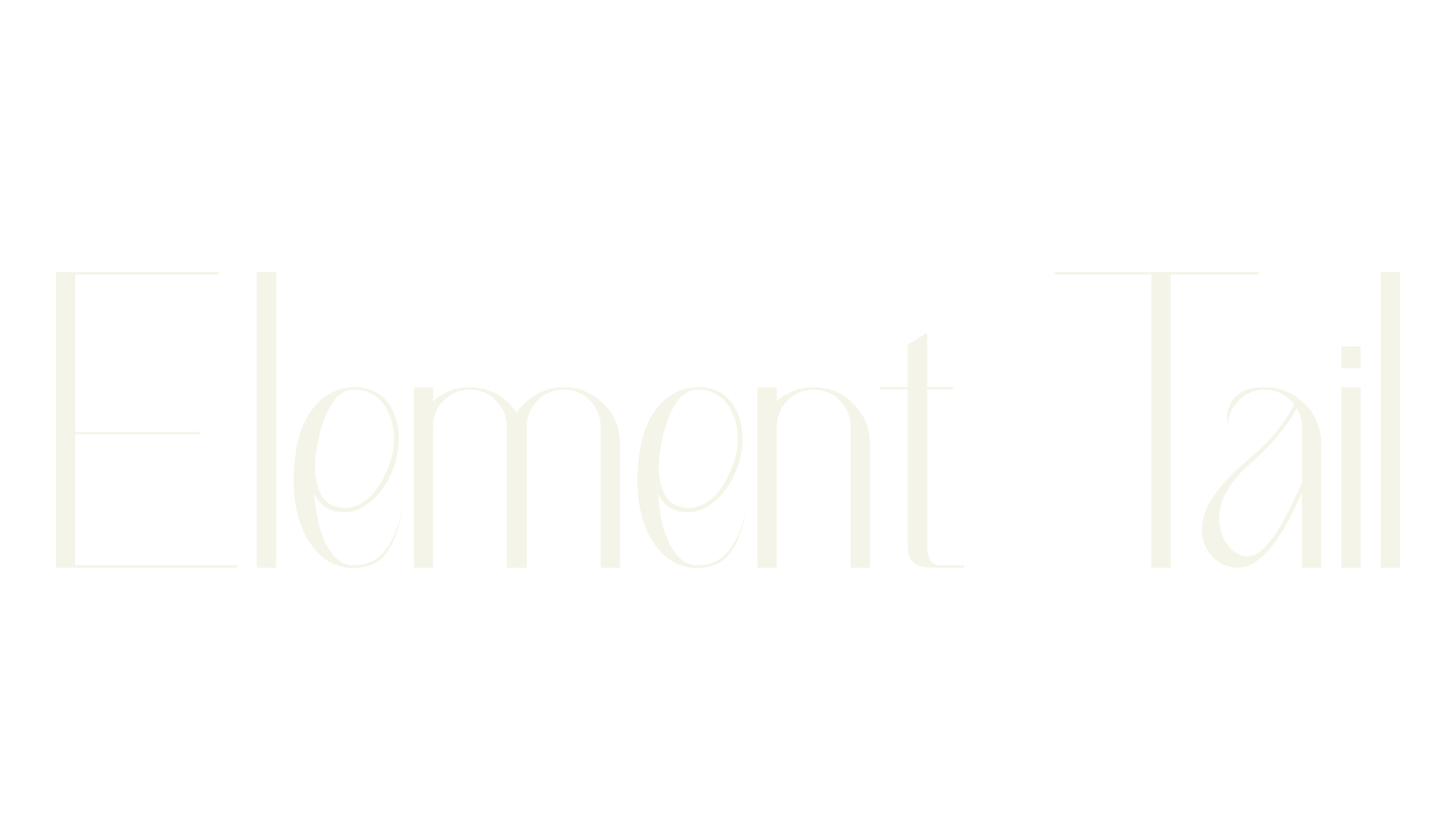 Element Tail, calligraphy font preview