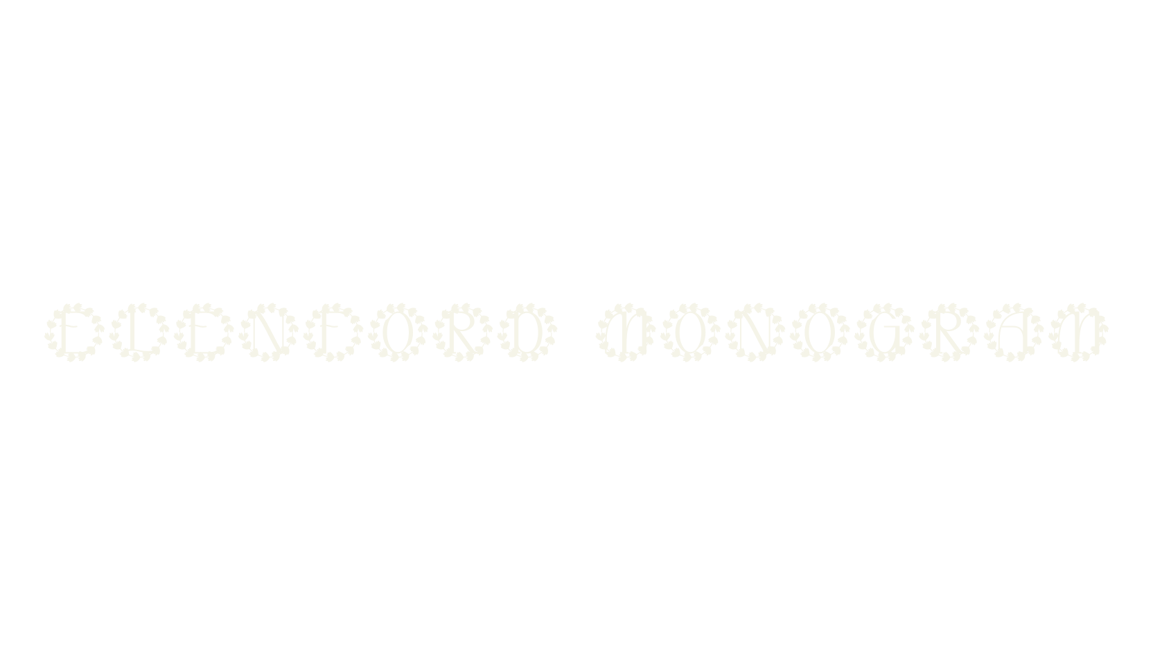 Elenford Monogram, monogram font preview