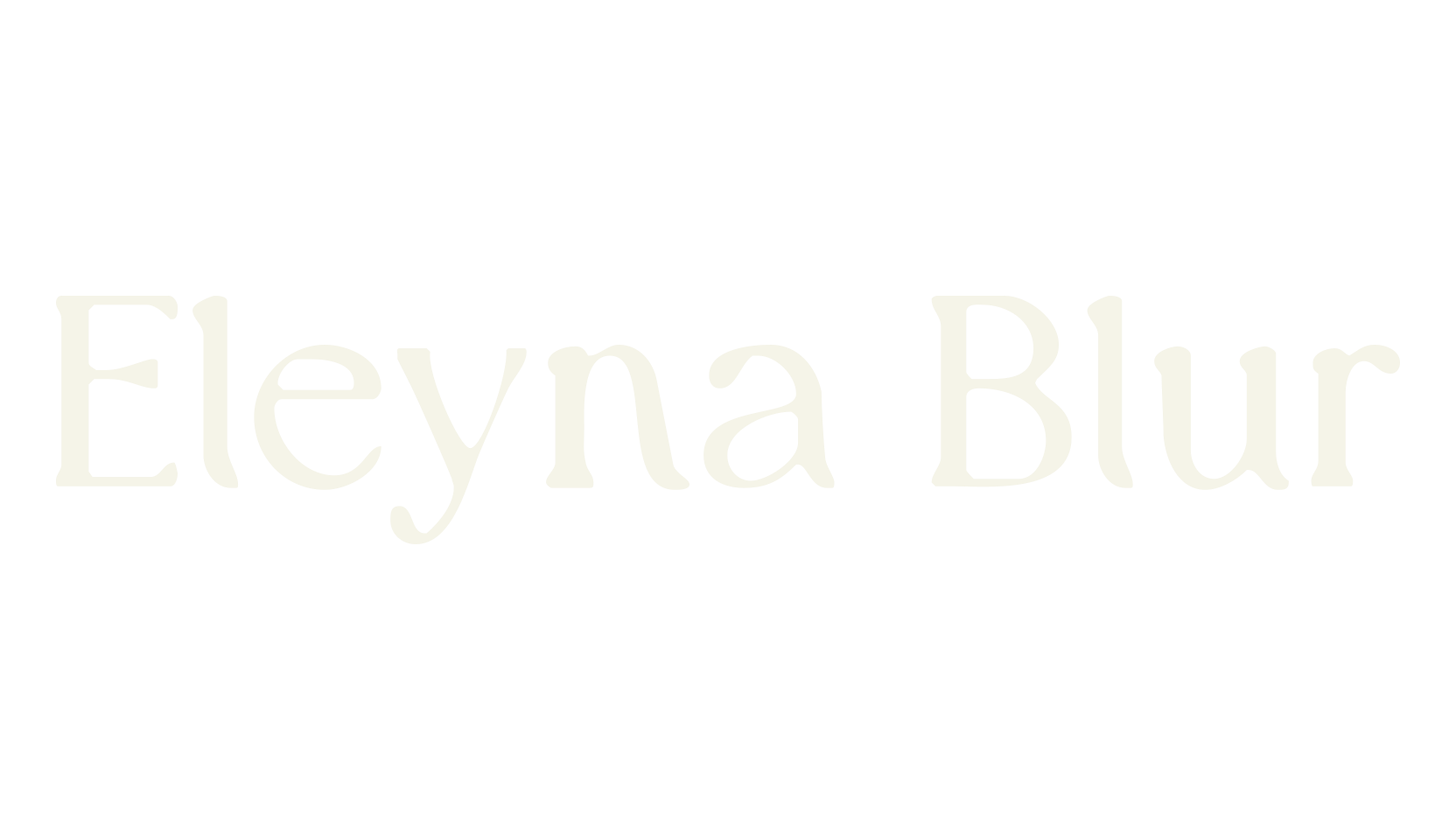 Eleyna Blur, modern font preview