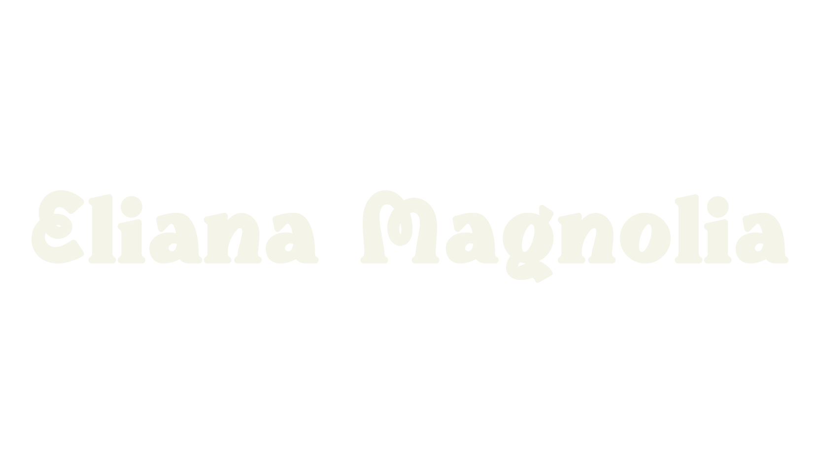 Eliana Magnolia, bold font preview