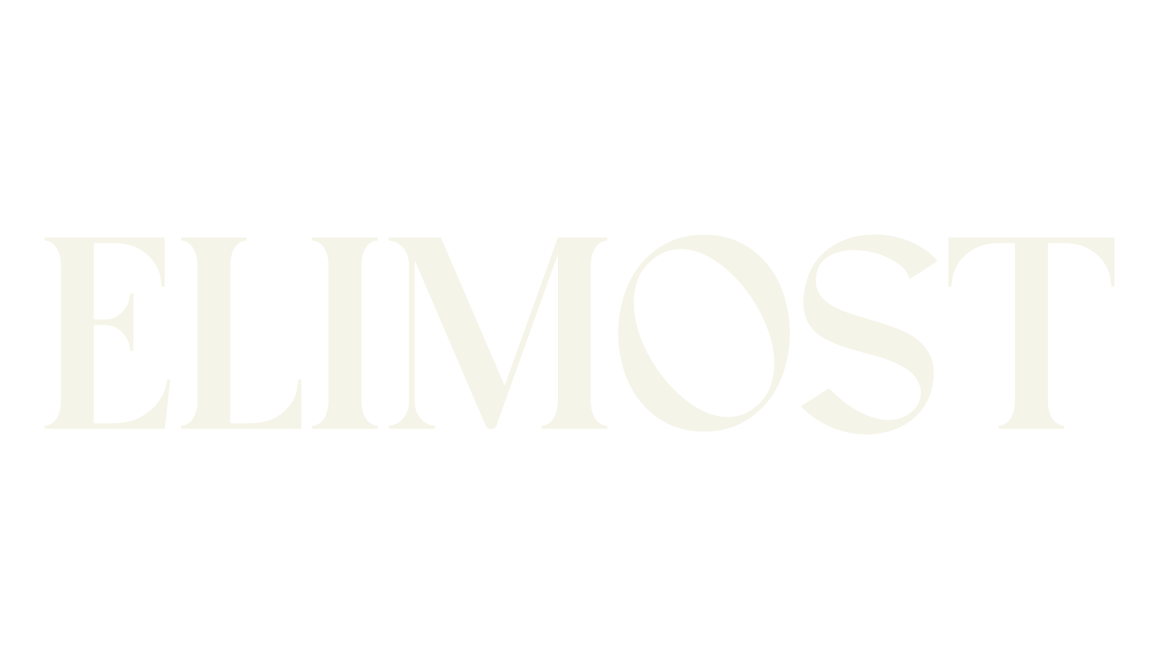 ELIMOST, logo font preview