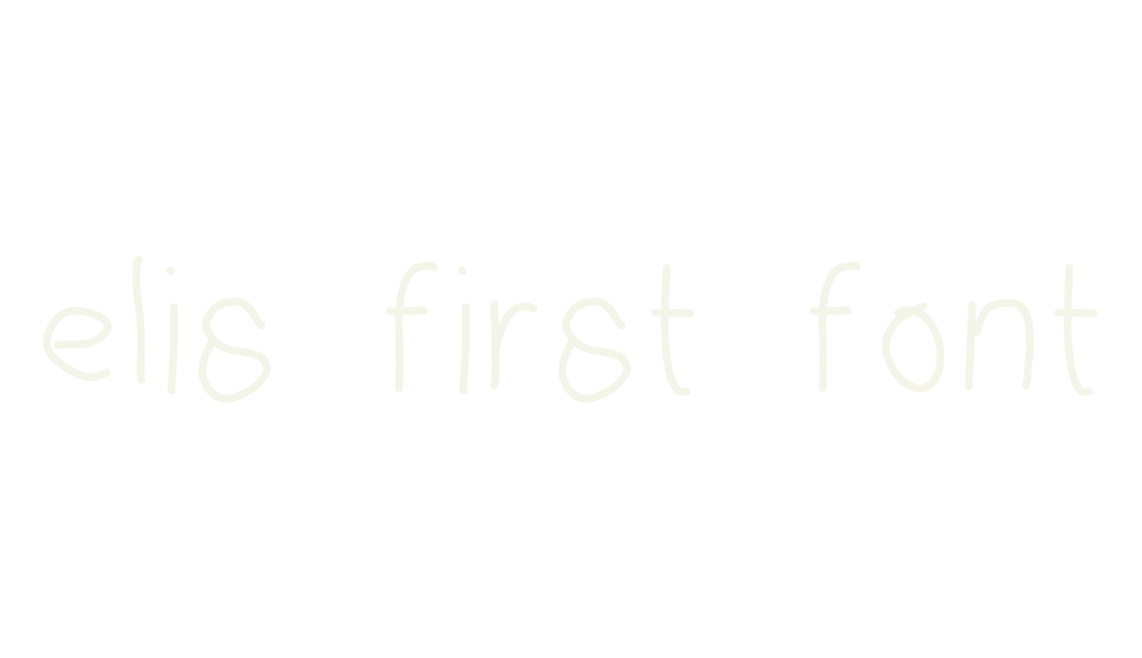elis first font, children font preview