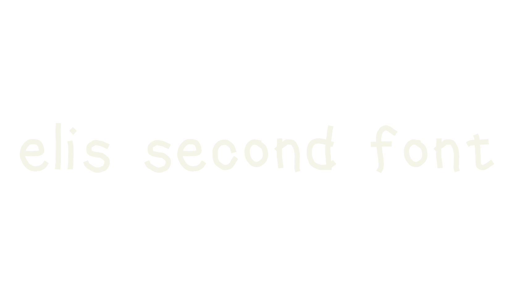 elis second font, children font preview