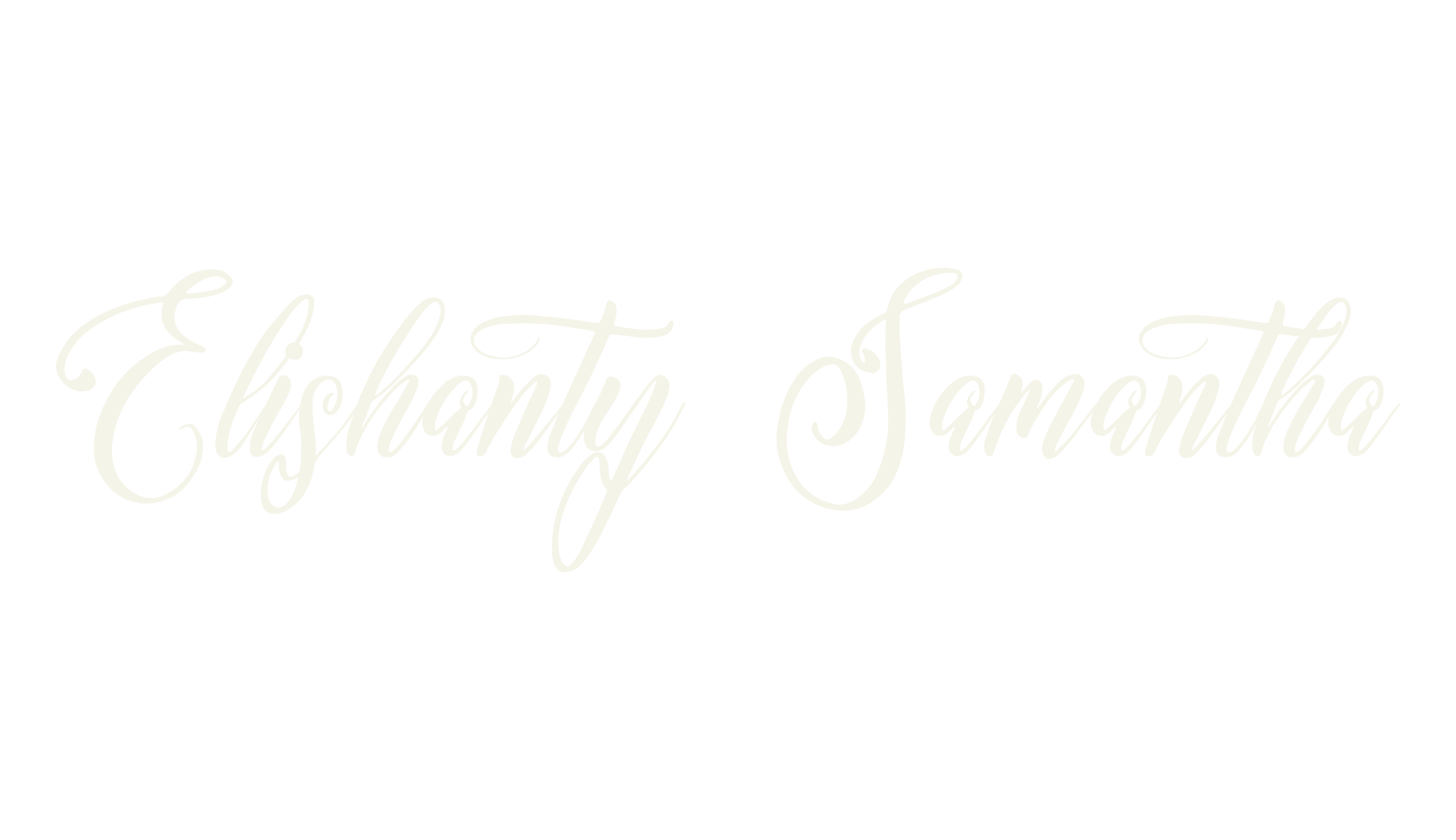 Elishanty Samantha, script font preview