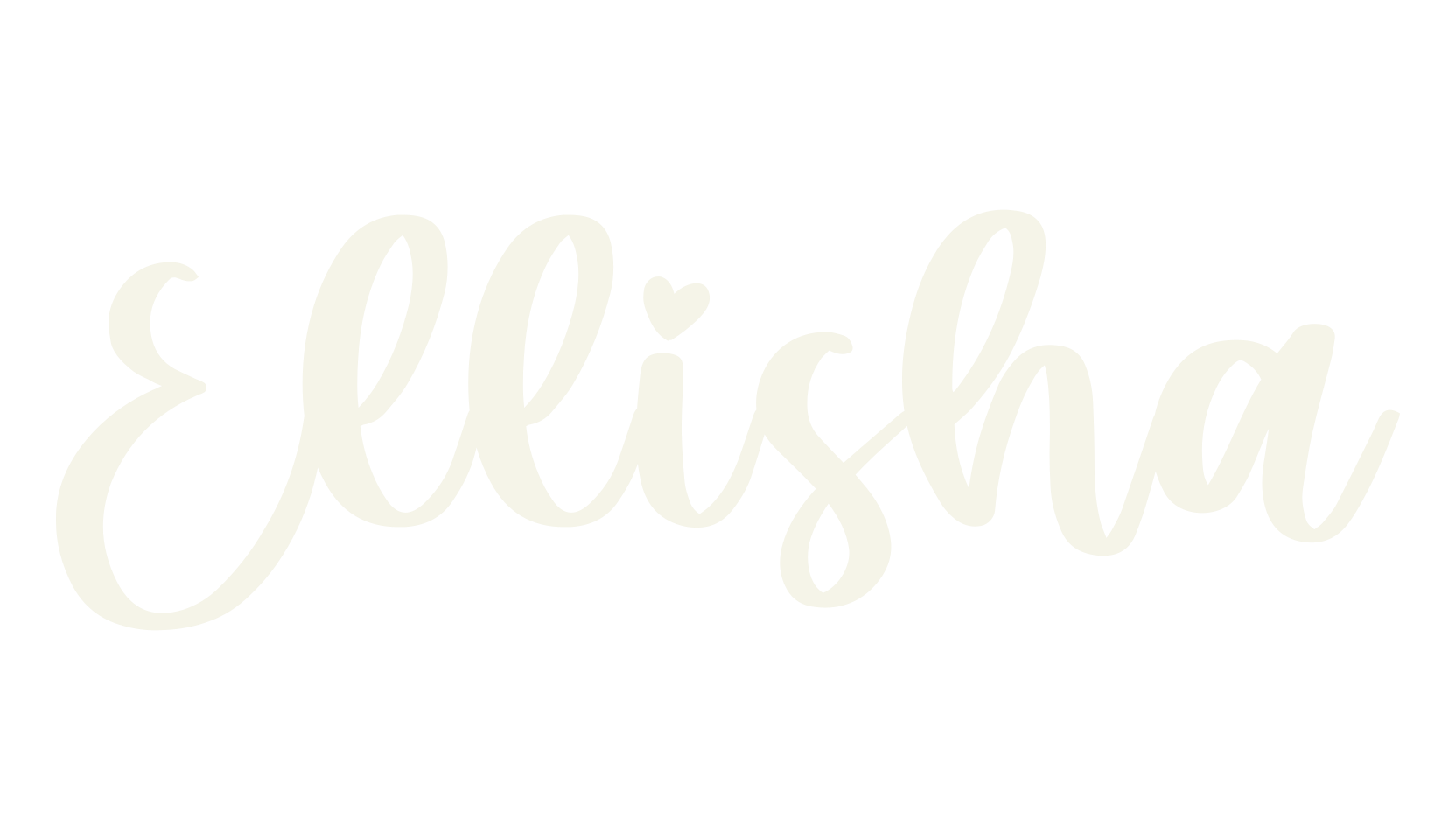 Ellisha, script font preview