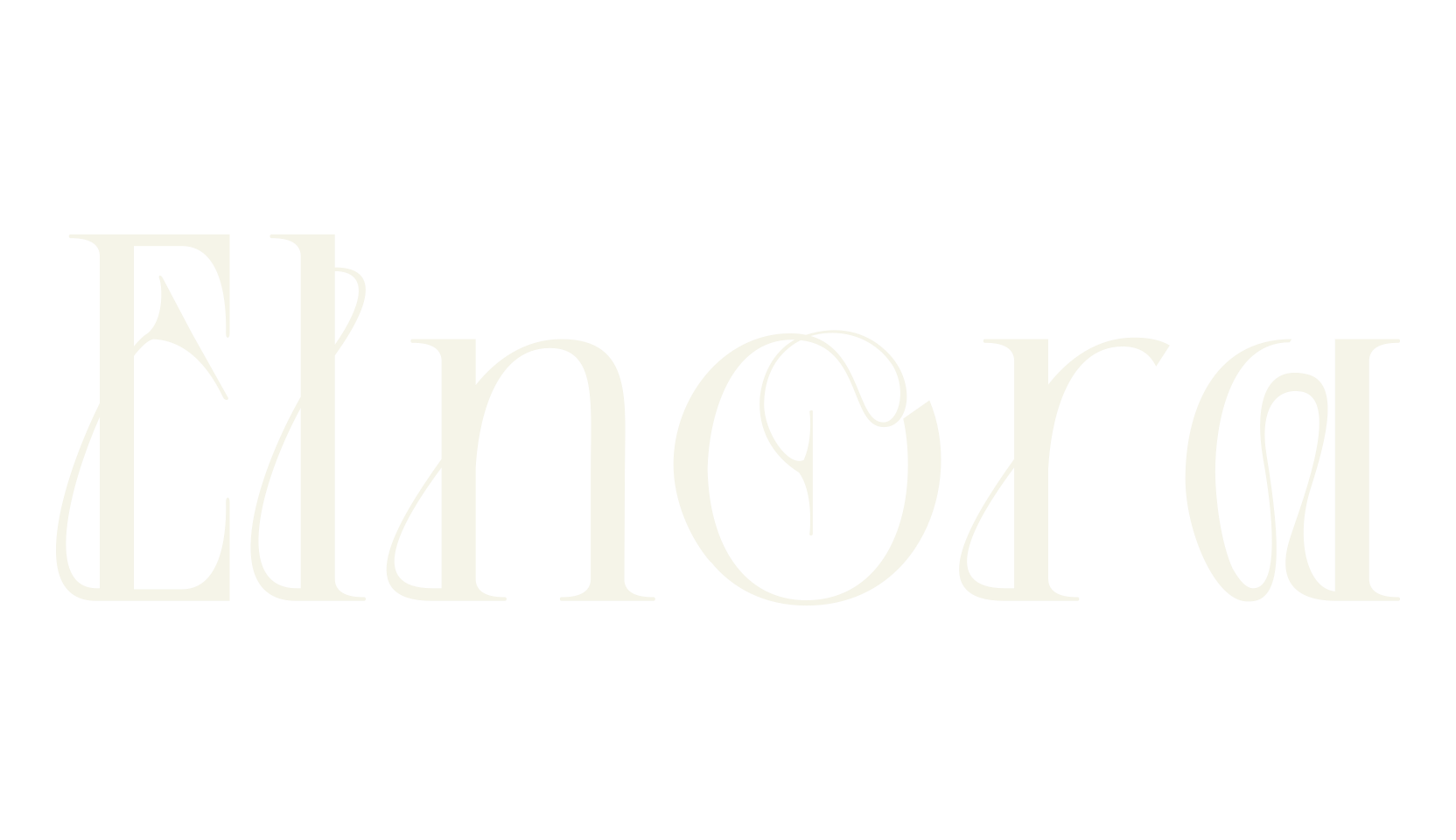 Elnora, stylish font preview