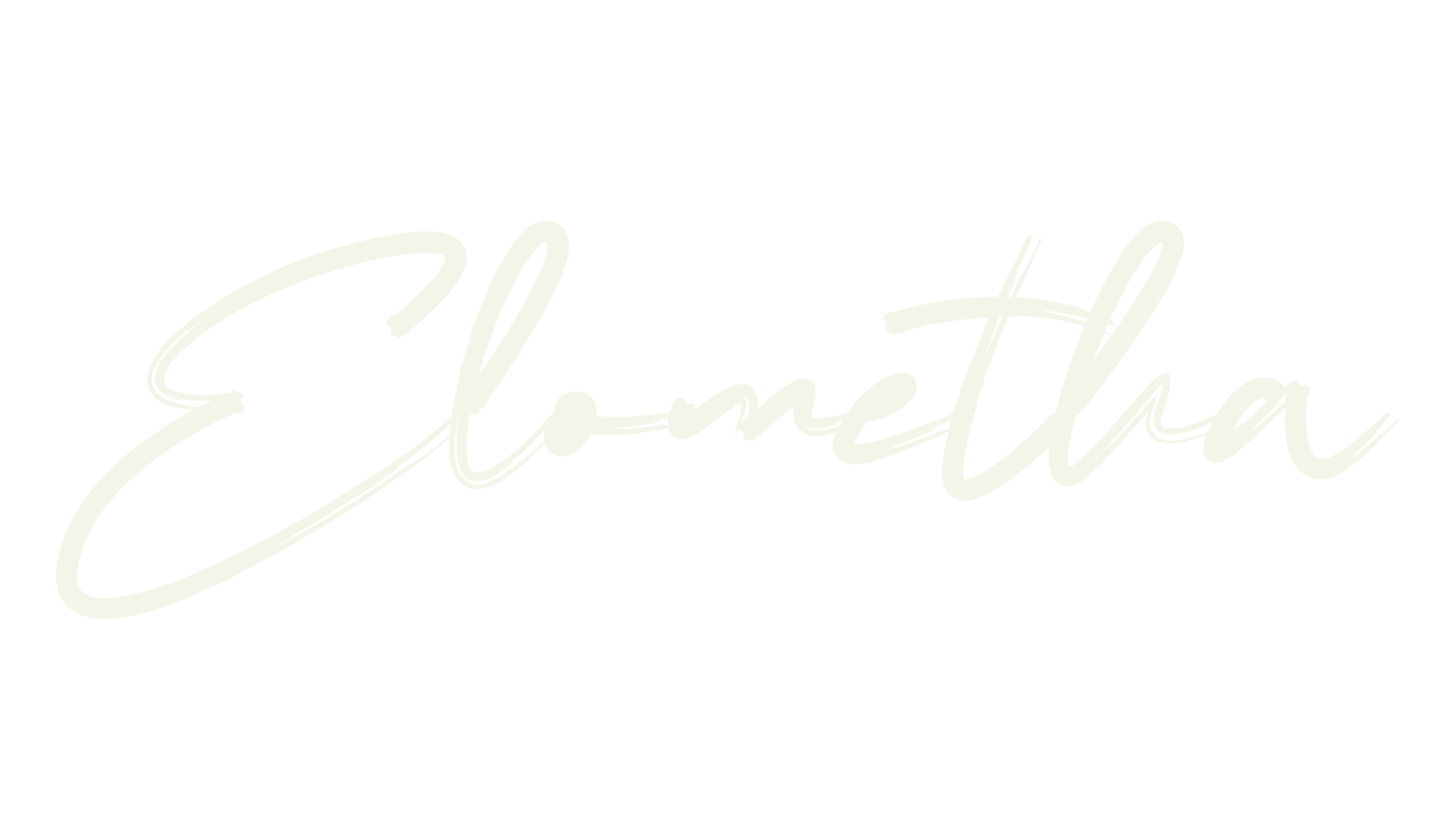 Elometha, cursive font preview