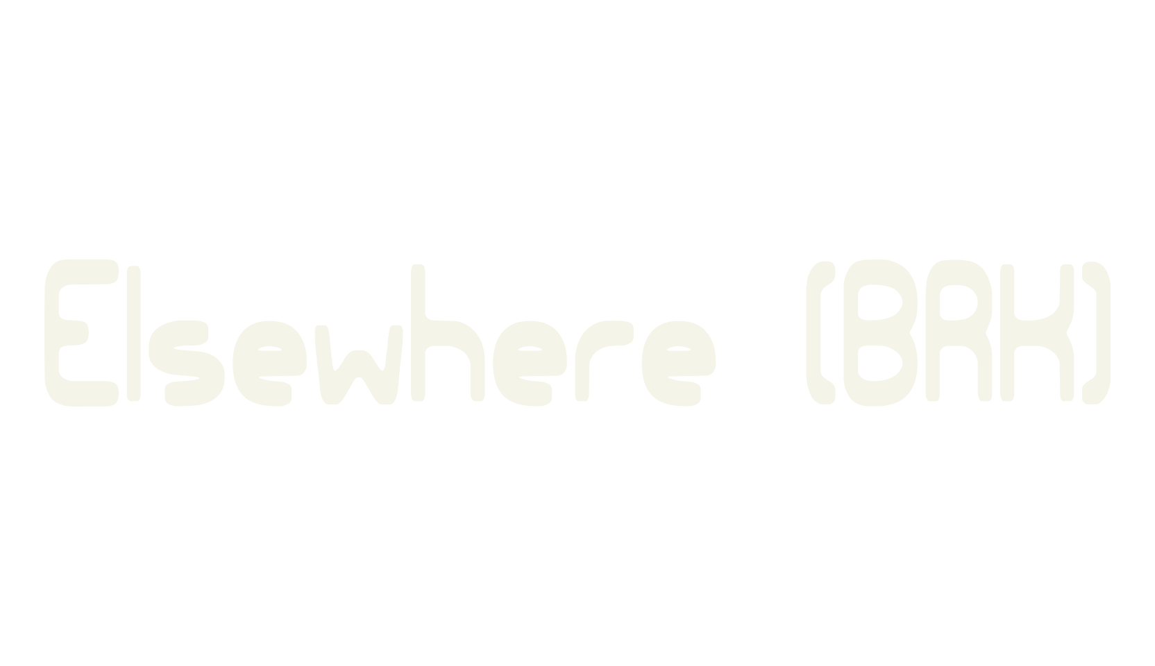 Elsewhere (BRK), rounded font preview