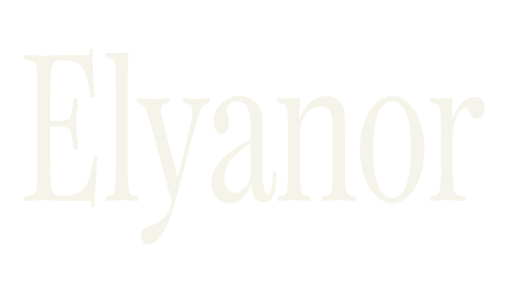 Elyanor, 80s font preview