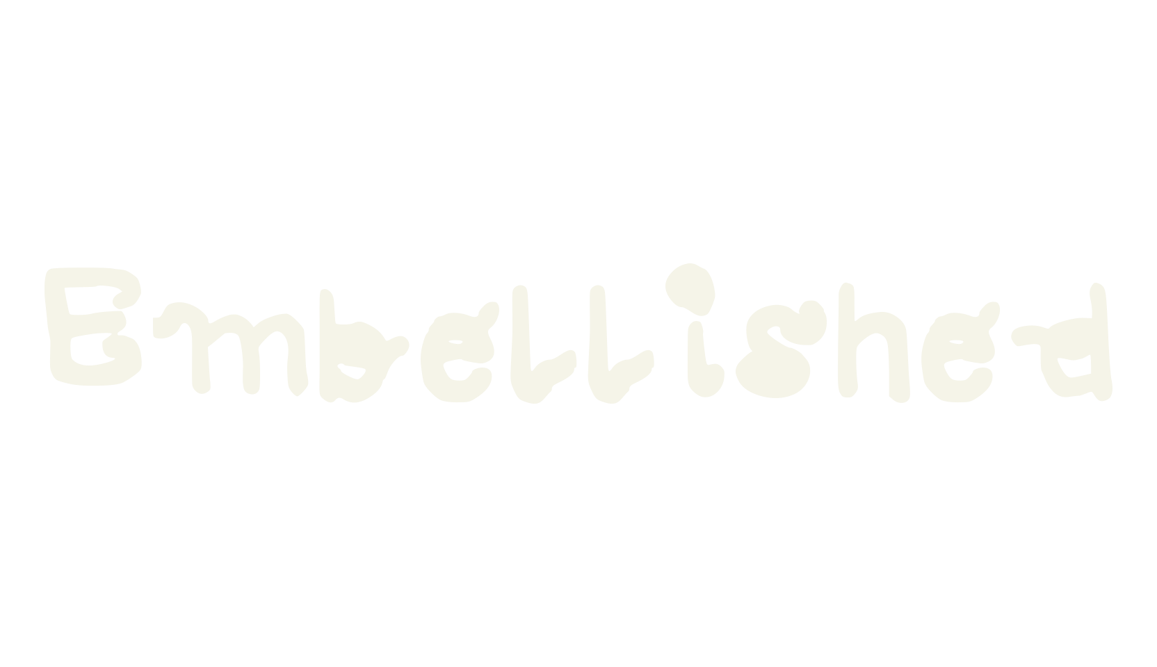 Embellished, handwriting font preview