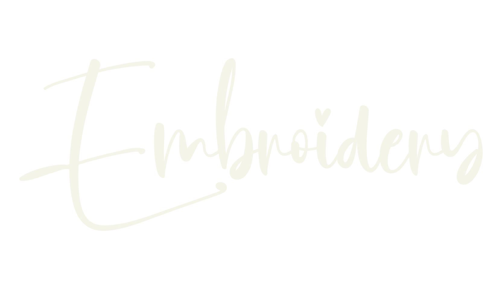 Embroidery, fashion script font preview