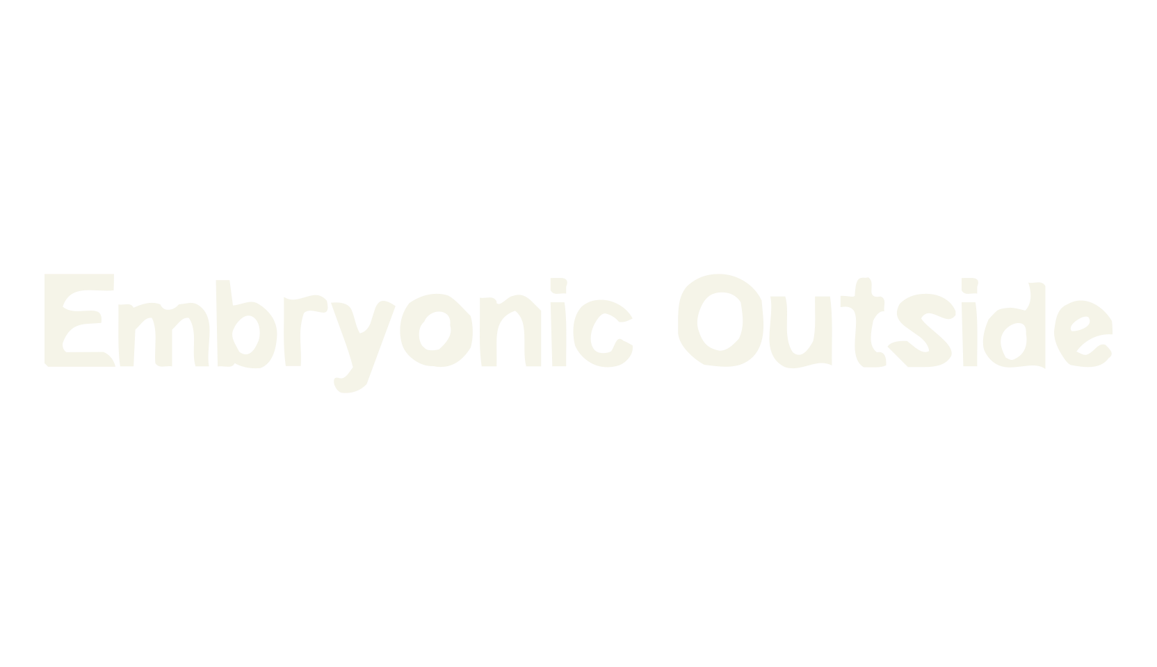 Embryonic Outside, sans serif font preview