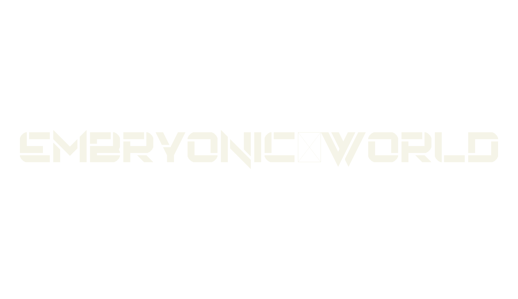 Embryonic World, futuristic font preview