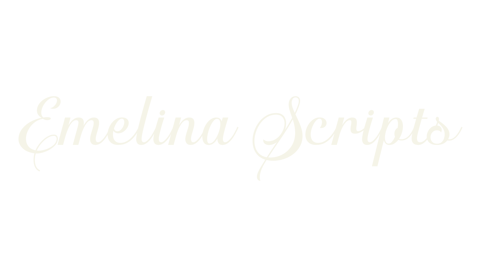 Emelina Scripts, cursive font preview