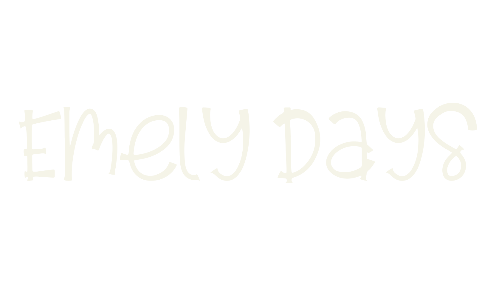 Emely Days, handwriting font preview