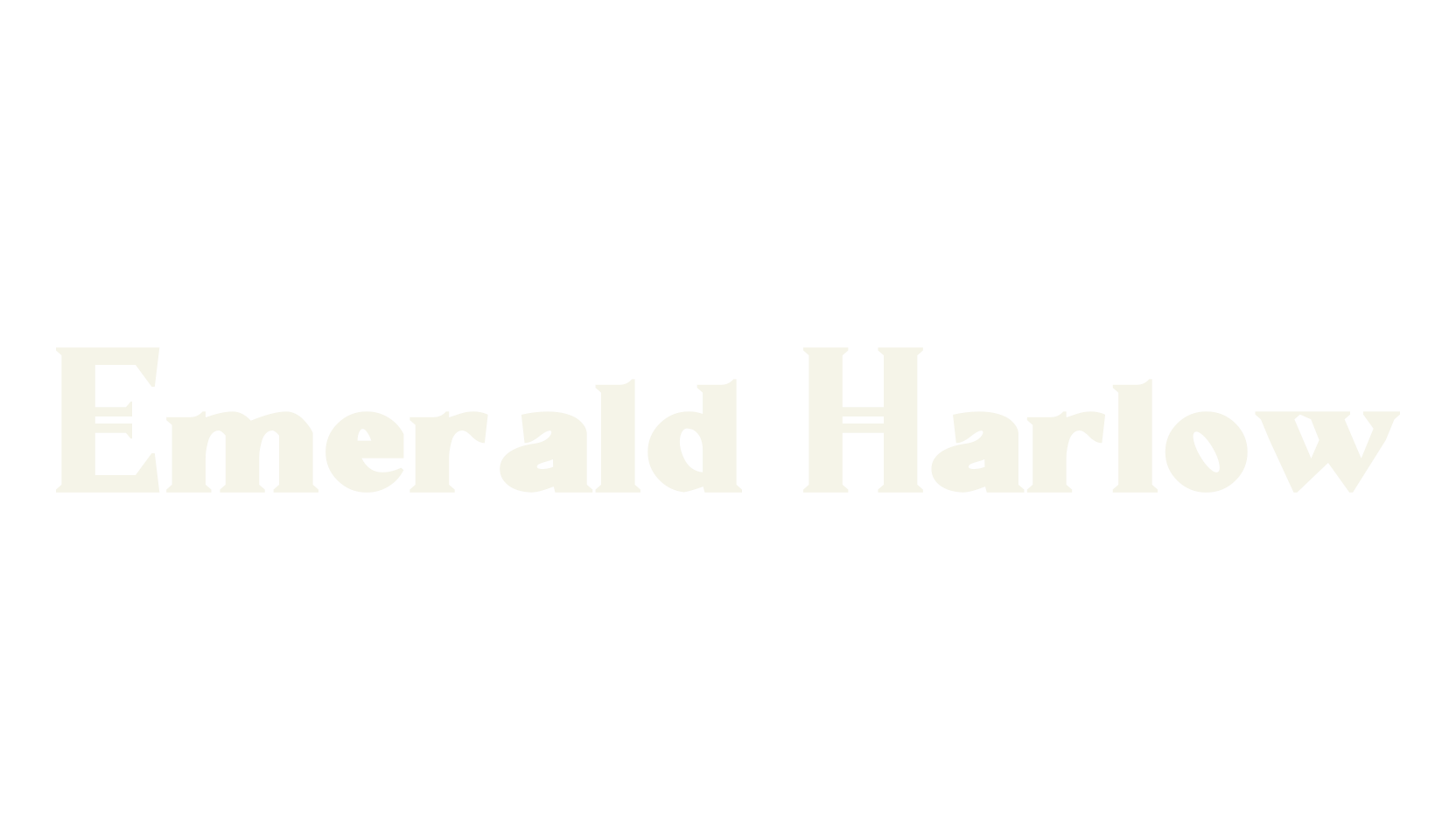 Emerald Harlow, vintage font preview