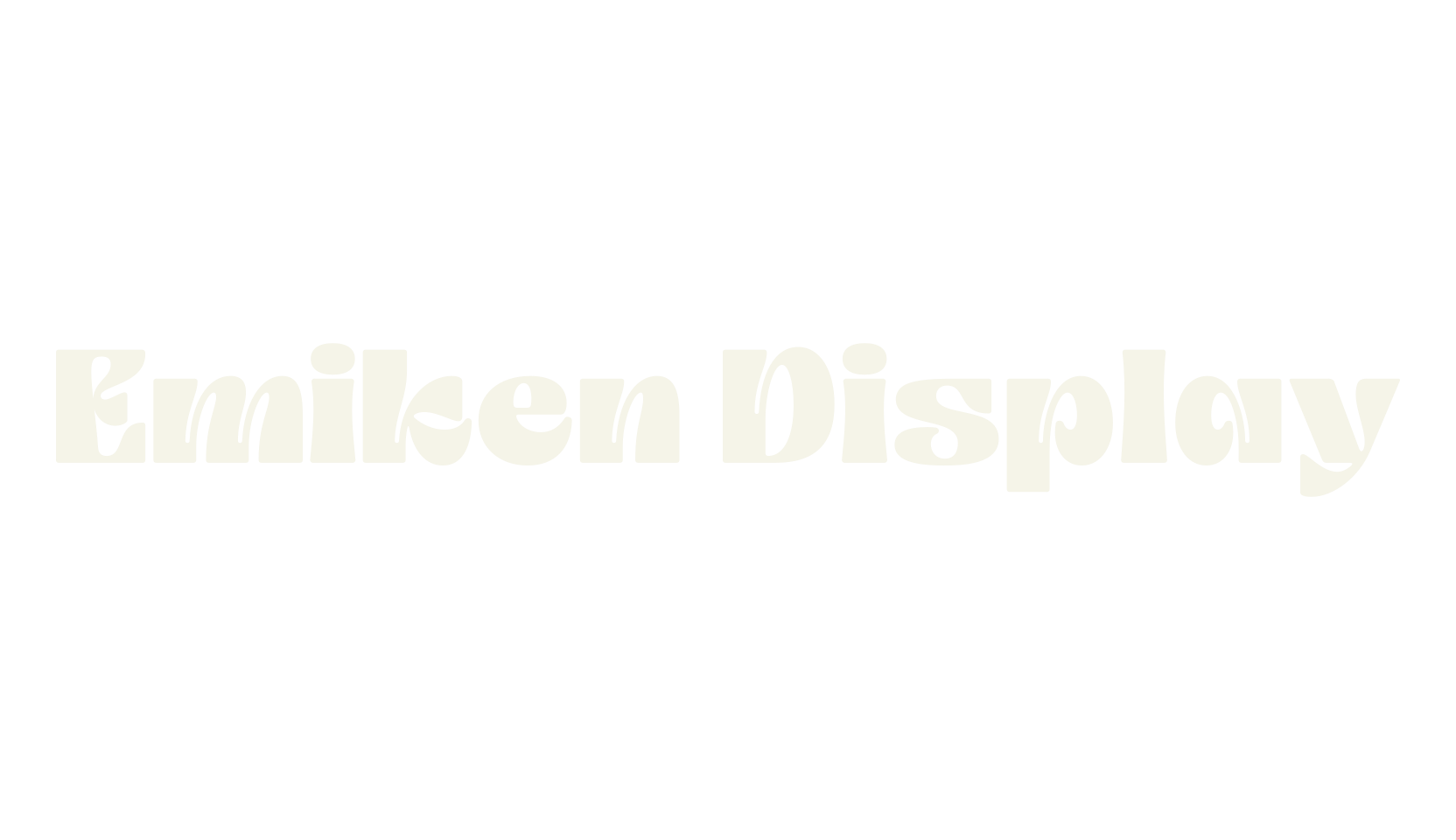 Emiken Display, psychedelic font preview