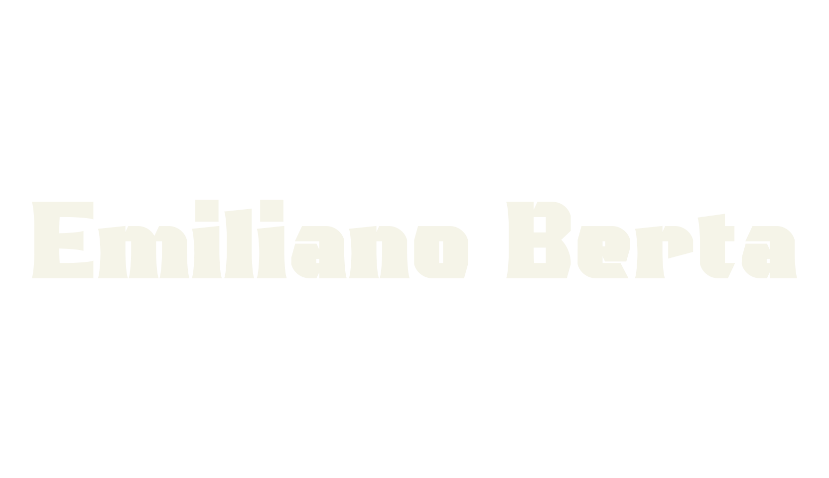 Emiliano Berta, sans serif font preview