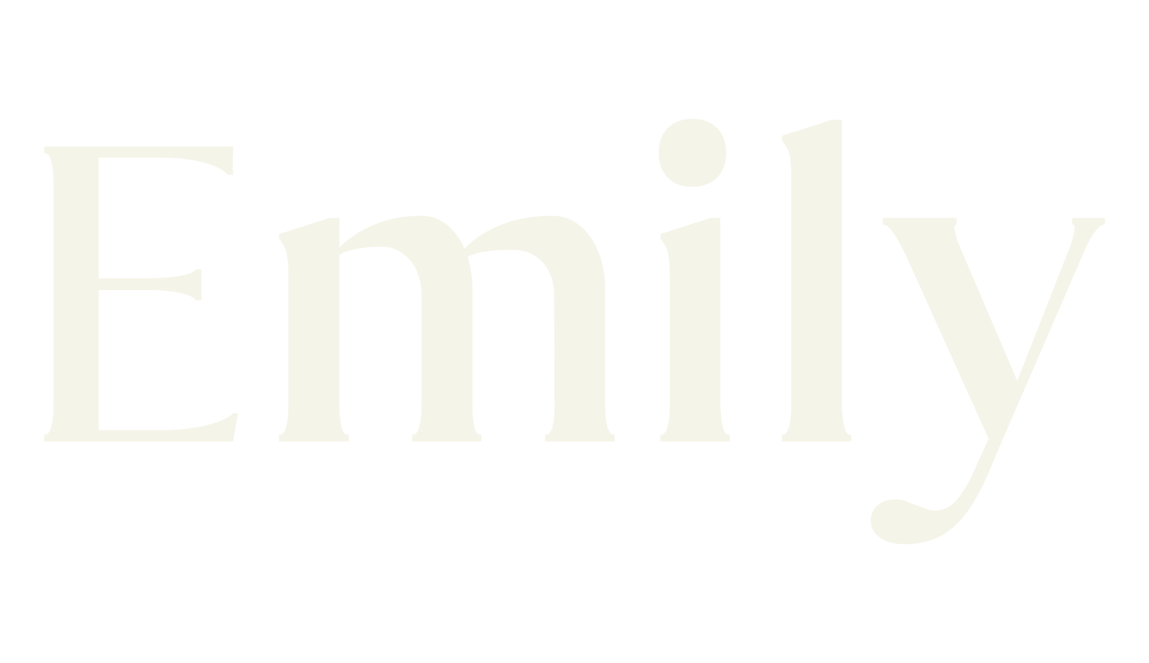 Emily, modern font preview