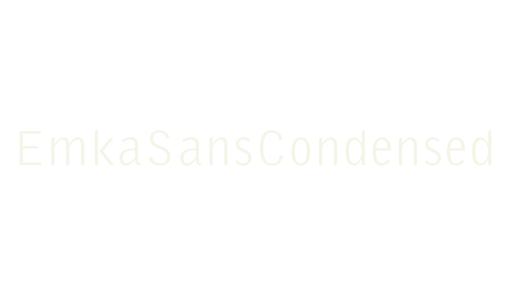 EmkaSansCondensed, sans font preview
