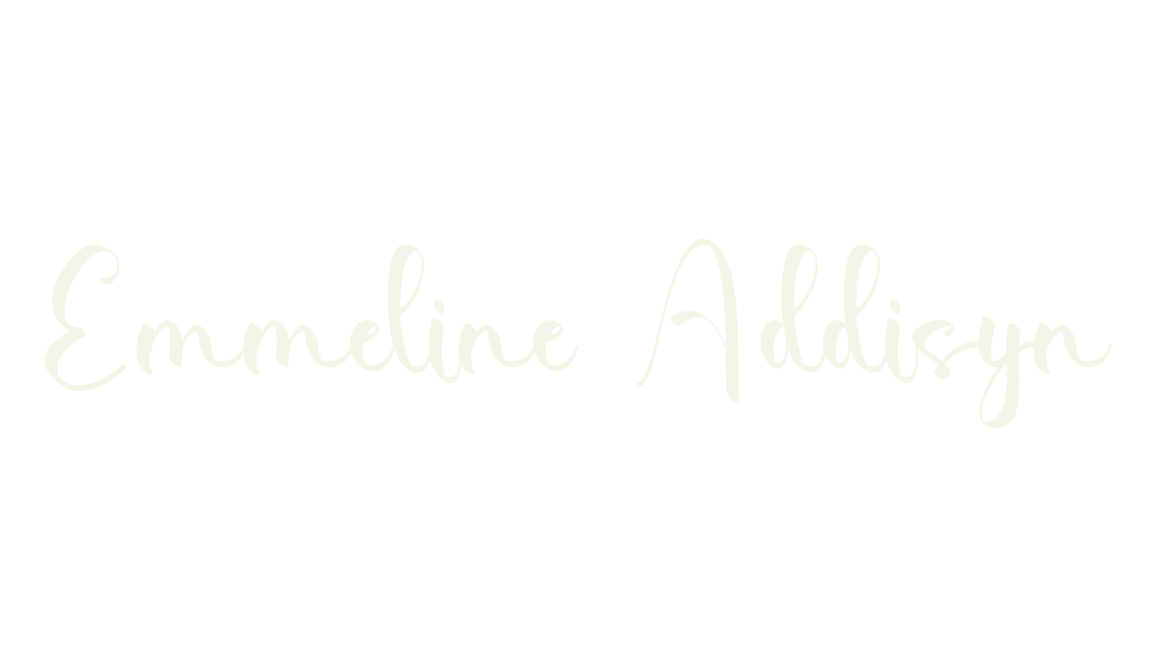 Emmeline Addisyn, cursive font preview