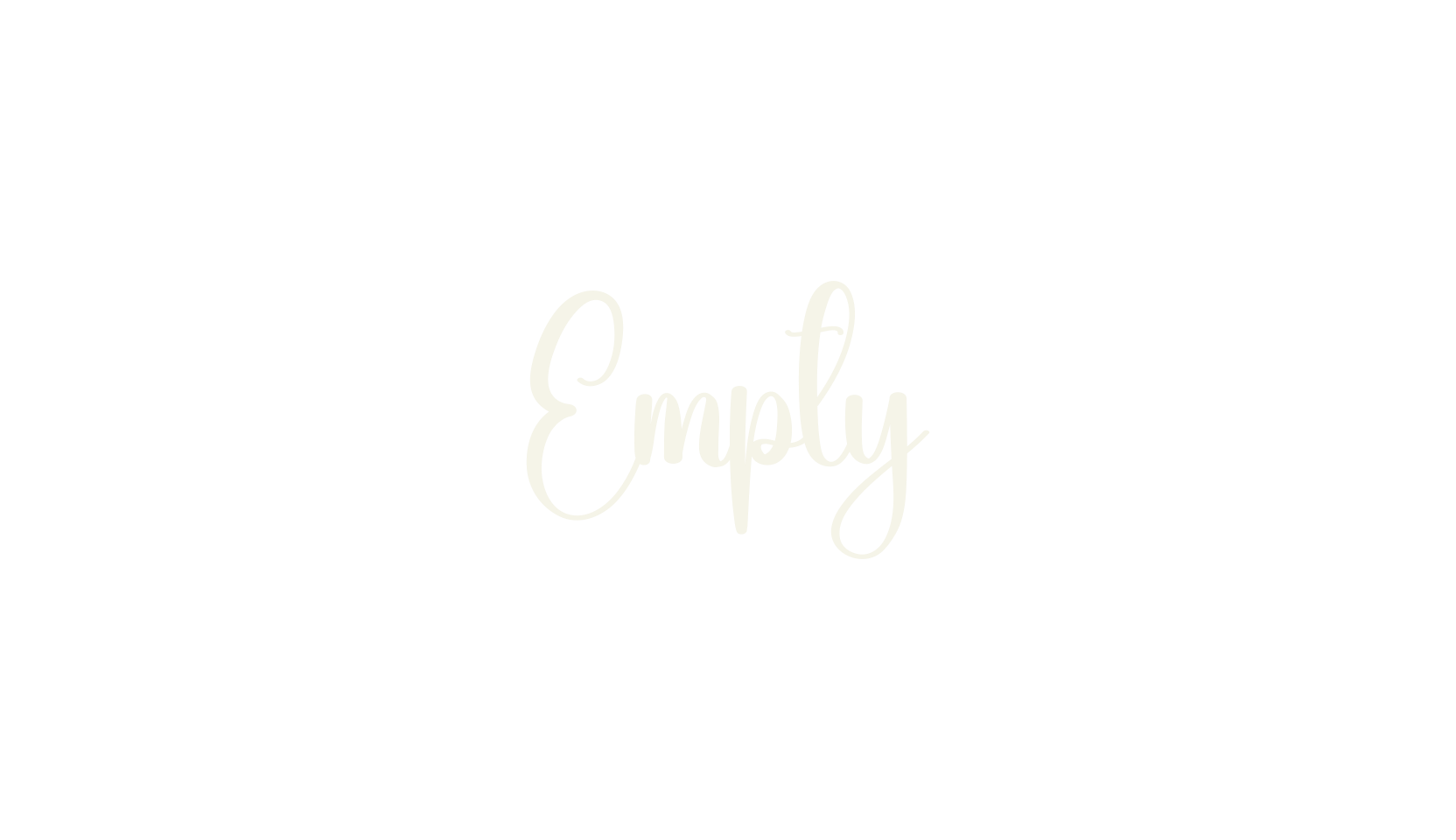 Empty, calligraphy font preview