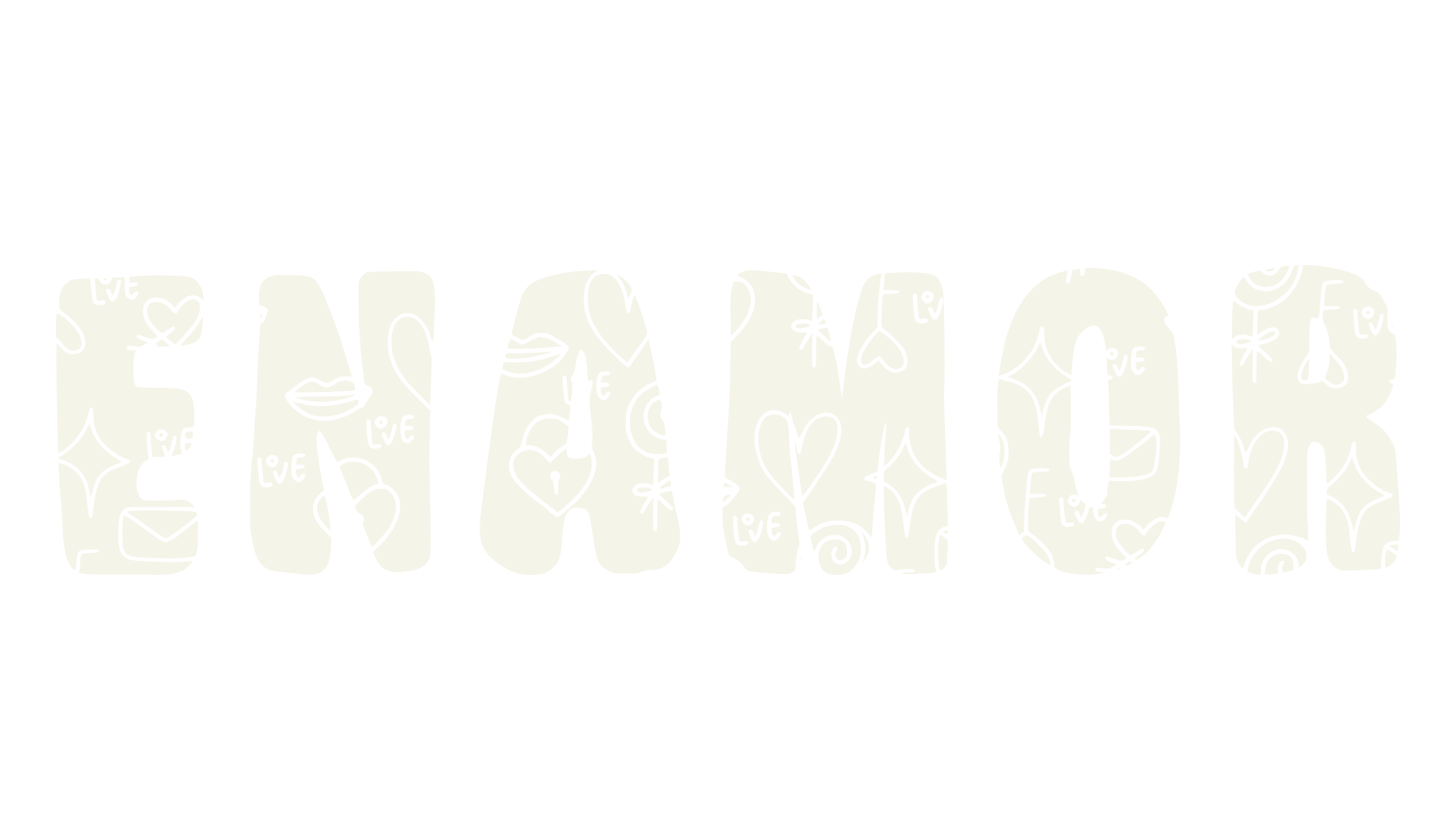 Enamor, heart font preview